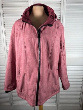 Free Country Pink Clay Hooded Softshell Jacket Faux Fur Lined 3X NWT
